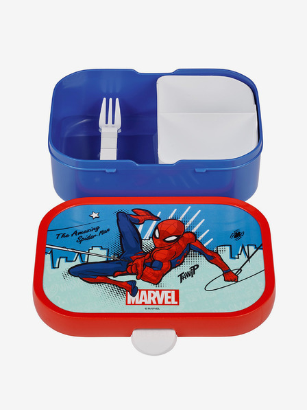 Mepal Modro-červený svačinový box pro děti Mepal Campus Spiderman