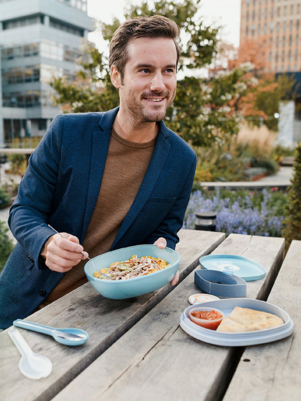 Mepal Černý jídelní box Mepal Ellipse Duo