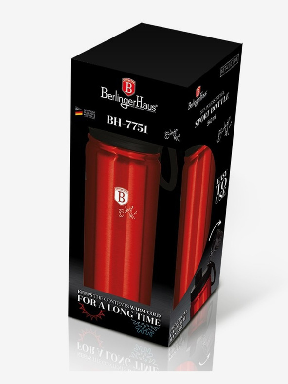 Berlingerhaus Sportovní nerezová lahev 0,54 l BERLINGERHAUS Burgundy Metallic Line