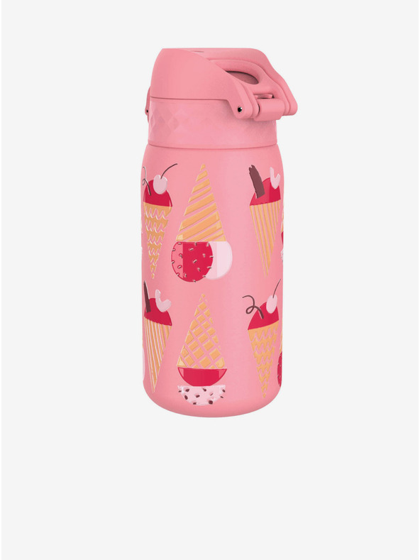 ION8 Růžová vzorovaná nerezová lahev Ion8 Leak Proof Ice Creams (400 ml)