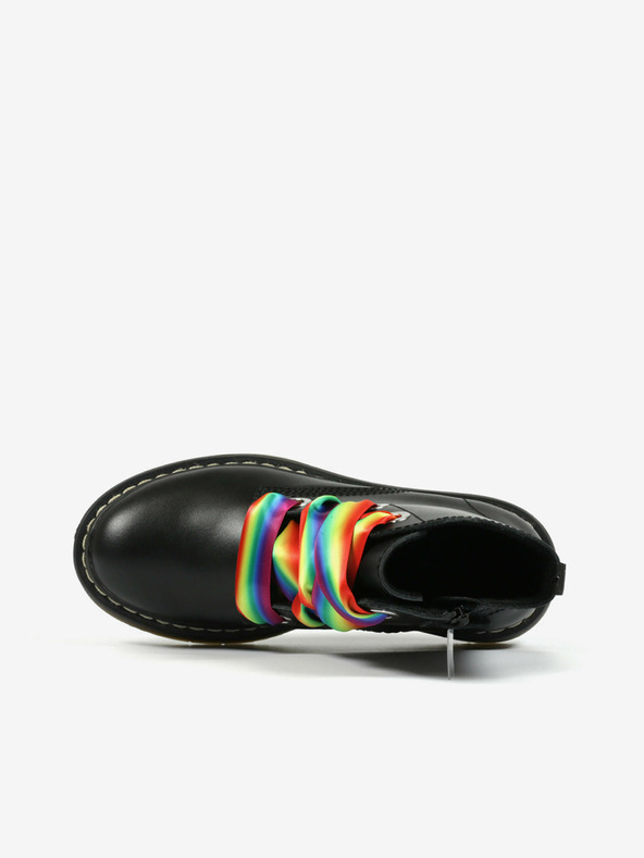 Richter Černé holčičí kožené kotníkové boty Richter