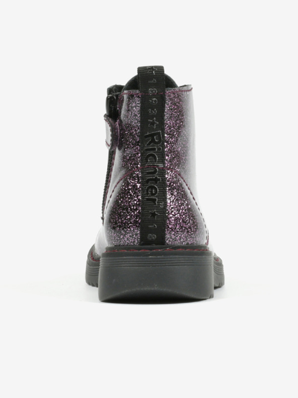 Richter Tmavě fialové holčičí třpytivé kotníkové boty Richter