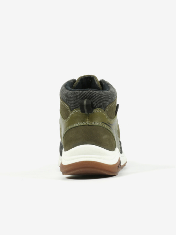 Richter Zelené klučičí kotníkové kožené zimní boty Richter