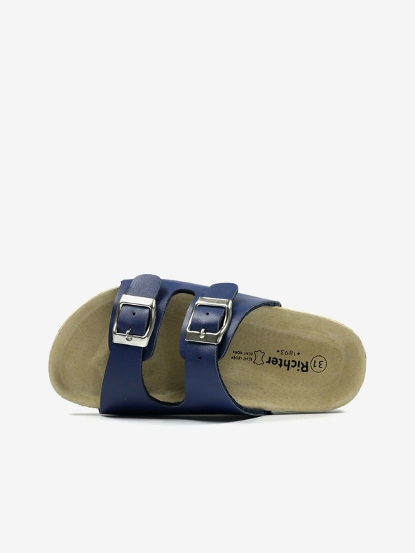 Richter Tmavě modré klučičí pantofle Richter