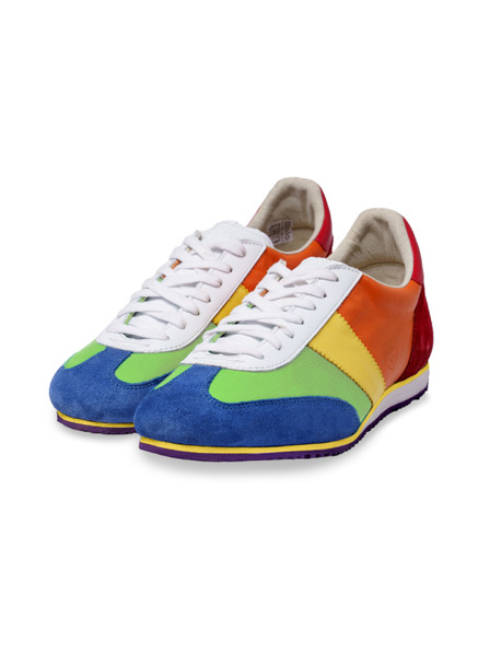 BOTAS *** Pánské kožené tenisky / botasky duhové Botas Classic Rainbow