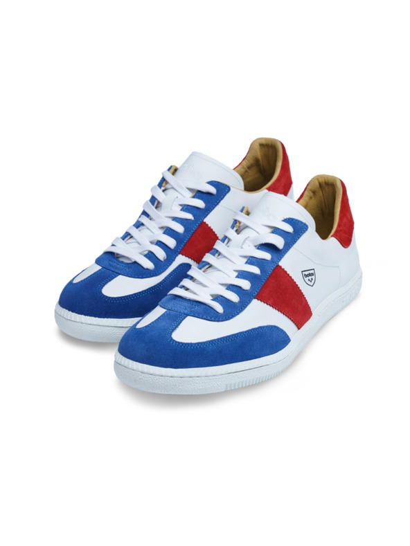 BOTAS *** Pánské kožené tenisky / botasky bílo-modro-červené Botas Iconic Tricolor