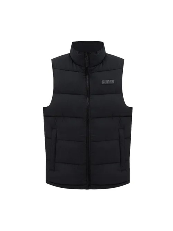 Guess Jeans Pánská černá prošívaná vesta Rohan Guess jeans