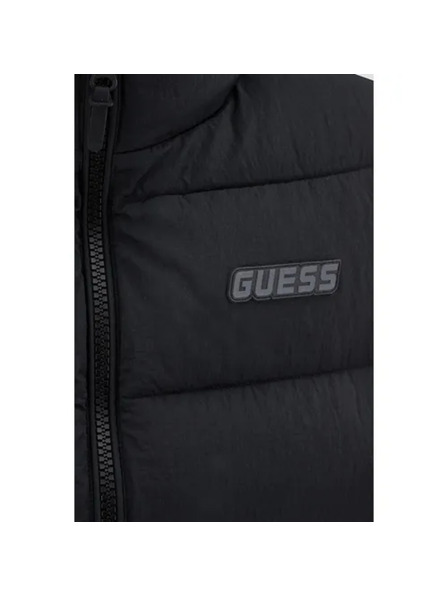 Guess Jeans Pánská černá prošívaná vesta Rohan Guess jeans