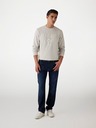 Guess Jeans Pánská bílá mikina s vyšitým logem Guess jeans