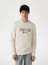Guess Jeans Pánská béžová mikina s vyšitým logem Guess jeans
