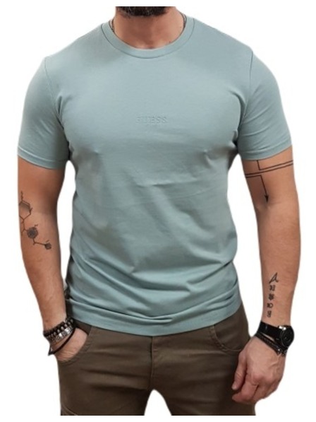 Guess Jeans Pánské zelené mint slim fit triko G9L8 Guess jeans