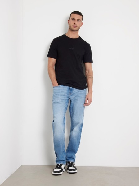 Guess Jeans Pánské černé slim fit triko jblk Guess jeans