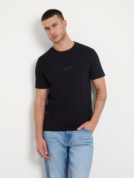 Guess Jeans Pánské černé slim fit triko jblk Guess jeans