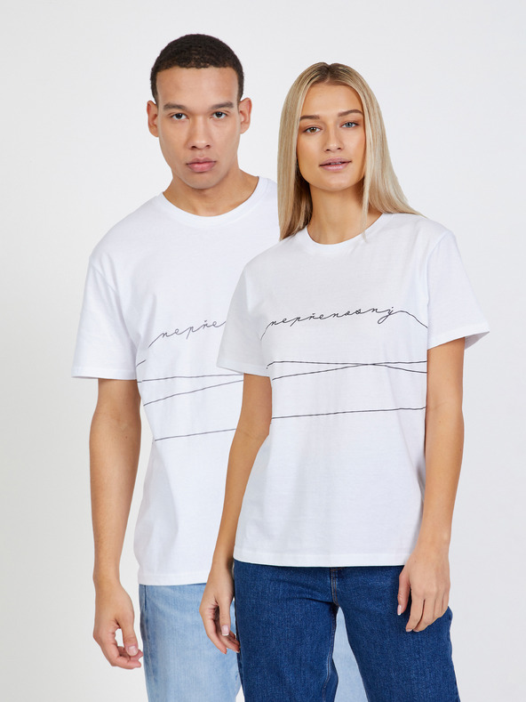 DOBRO Bílé unisex tričko Dobro. Destigmatizace HIV DOBRO.