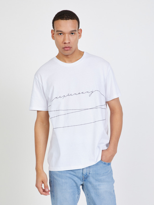 DOBRO Bílé unisex tričko Dobro. Destigmatizace HIV DOBRO.