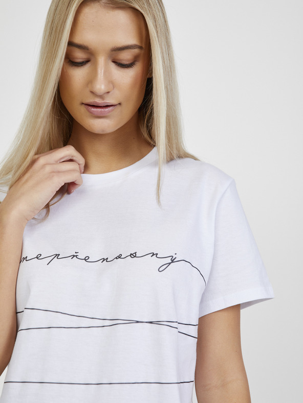 DOBRO Bílé unisex tričko Dobro. Destigmatizace HIV DOBRO.