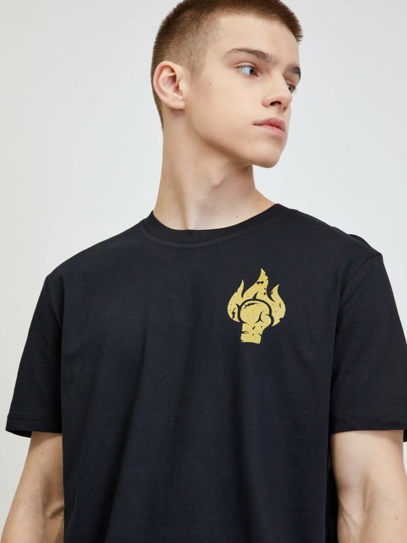 DOBRO Černé unisex tričko s potiskem DOBRO. pro Viki