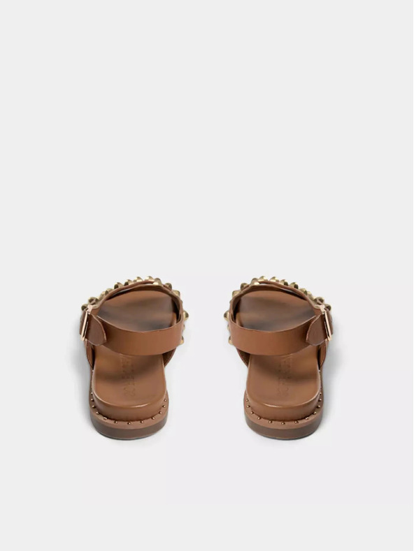 Sofie Schnoor Hnědé dámské kožené sandály Sofie Schnoor