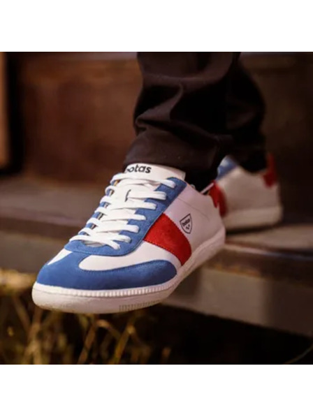 BOTAS *** Dámské kožené tenisky / botasky bílo-modro-červené Botas Iconic Tricolor