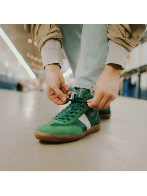 BOTAS *** Dámské kožené tenisky / botasky zelené Botas Iconic High Green