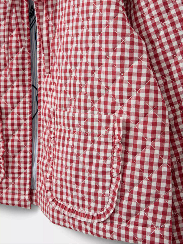 Sofie Schnoor Bílo-červená dámská kostkovaná bunda Sofie Schnoor