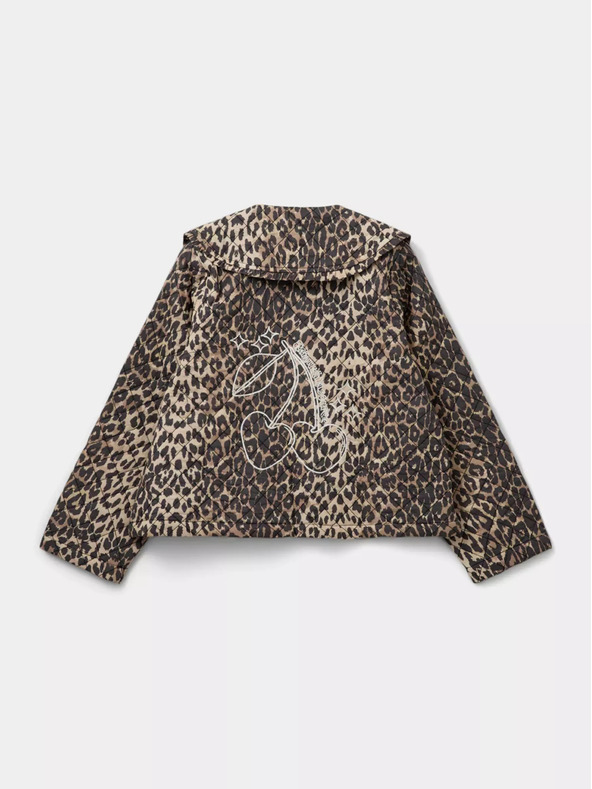 Sofie Schnoor Béžovo-hnědá dámská bunda s leopardím vzorem Sofie Schnoor