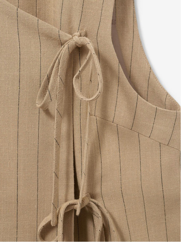 Sofie Schnoor Hnědá dámská pruhovaná vesta Sofie Schnoor