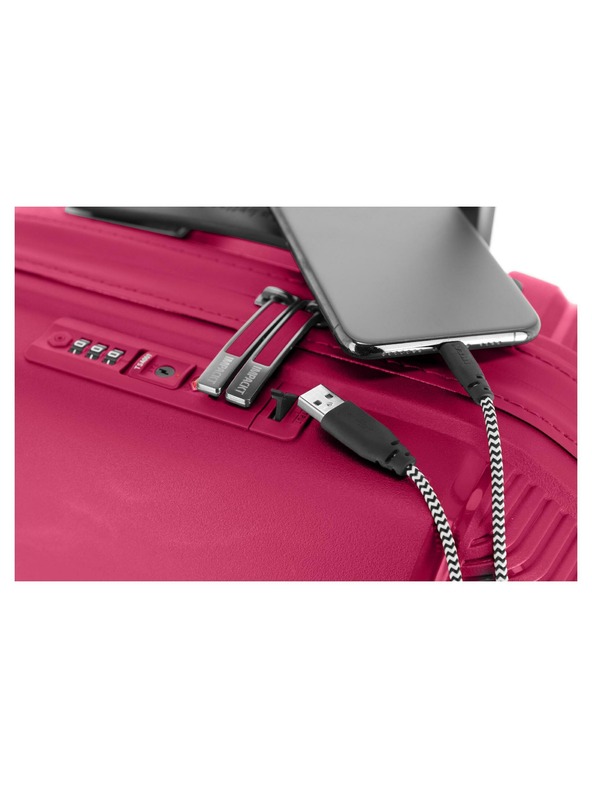 IMPACKT Cestovní kufr IMPACKT IP1 S Flora pink