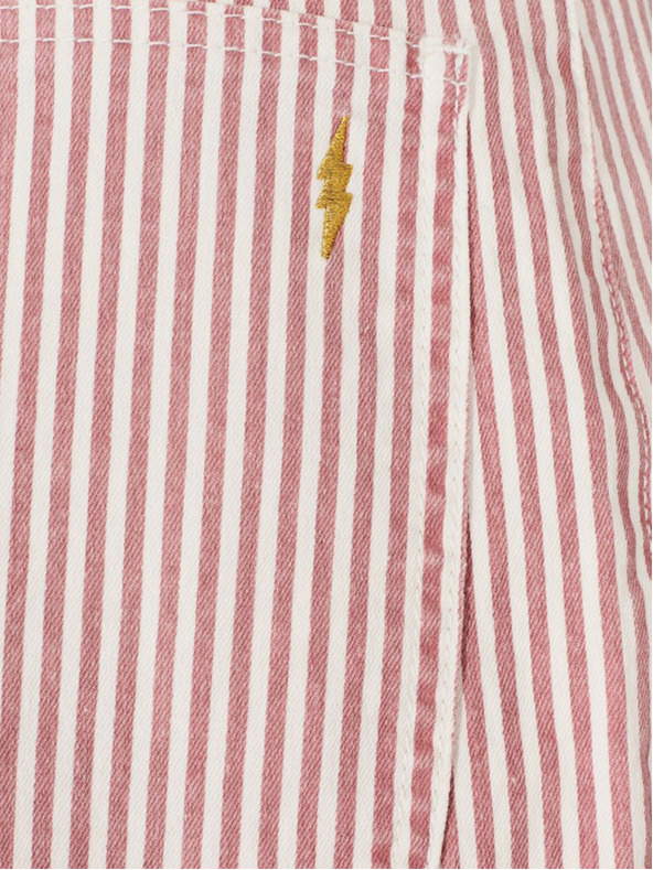 Sofie Schnoor Bílo-červené dámské pruhované baggy kalhoty Sofie Schnoor