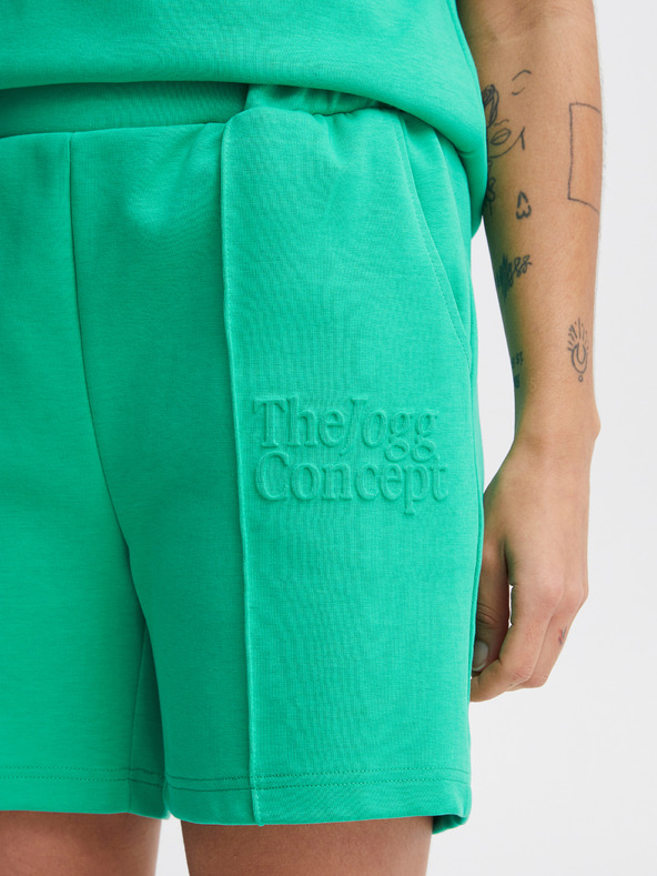 The Jogg Concept Zelené dámské teplákové kraťasy The Jogg Concept