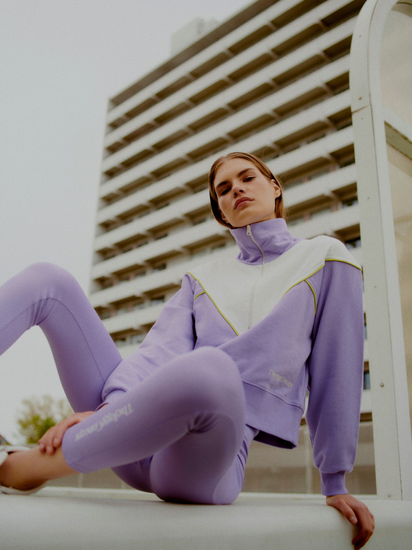 The Jogg Concept Světle fialové dámské sportovní legíny The Jogg Concept