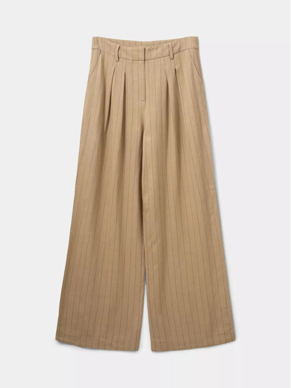 Sofie Schnoor Hnědé dámské pruhované kalhoty Sofie Schnoor