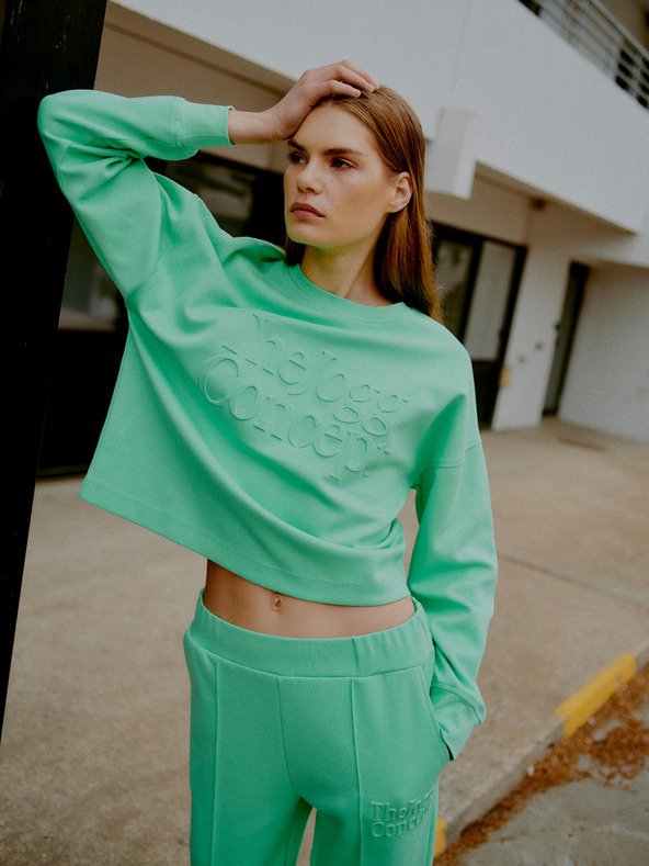 The Jogg Concept Světle zelené dámské tepláky The Jogg Concept