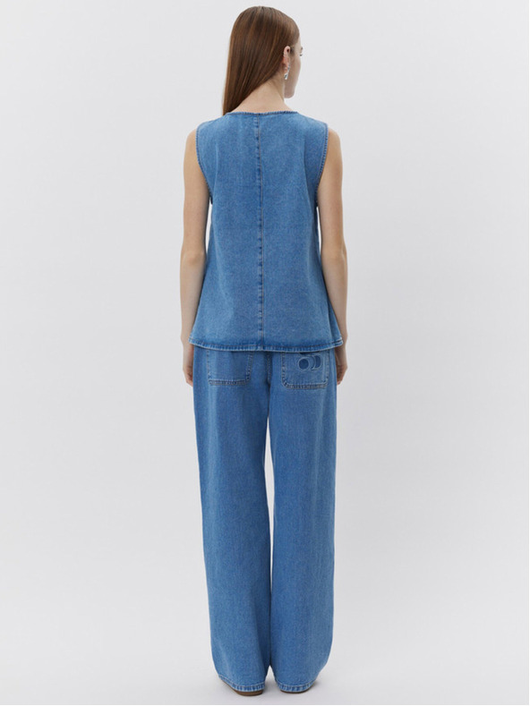 Sofie Schnoor Modrý dámský džínový top Sofie Schnoor