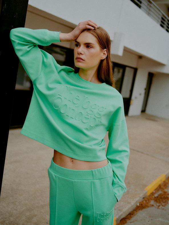 The Jogg Concept Světle zelená dámská mikina The Jogg Concept