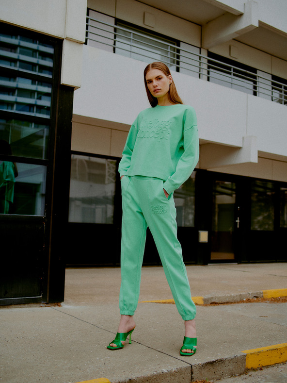 The Jogg Concept Světle zelená dámská mikina The Jogg Concept