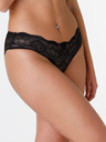 Wonderbra Černé dámské krajkové kalhotky Wonderbra GLAMOUR SHORTY