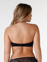Wonderbra Černá dámská krajková podprsenka bez ramínek Wonderbra ULTIMATE LACE STRAPLESS BRA