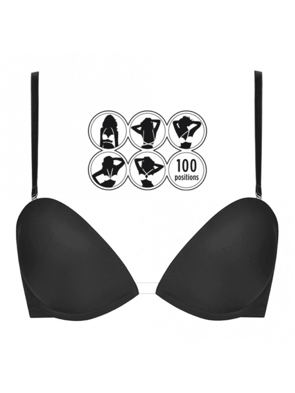 Wonderbra Černá dámská víceúčelová push-up podprsenka Wonderbra MULTIWAY BRA