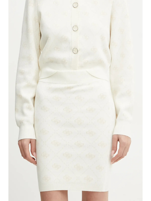 Guess Jeans Dámská bílá minisukně z vlněné směsi s logem 4G Guess jeans