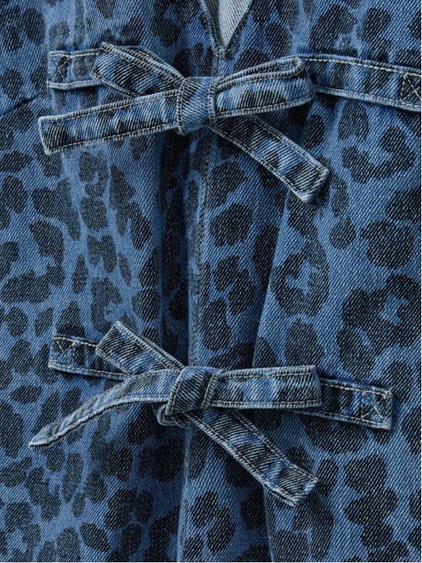 Sofie Schnoor Modré dámské džínové vzorované šaty Sofie Schnoor