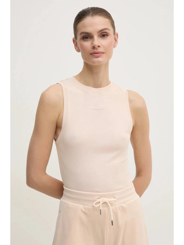 Guess Jeans Dámská béžová halenka bez rukávů Guess jeans