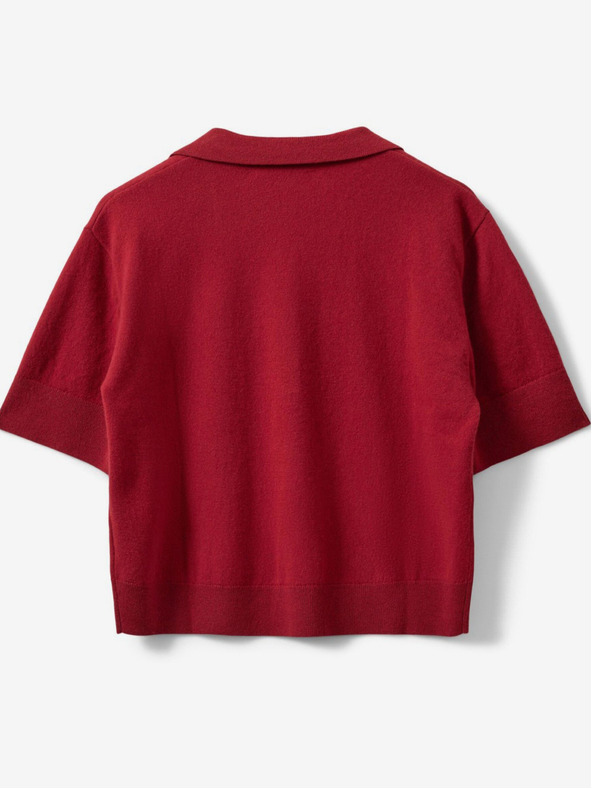 Sofie Schnoor Červené dámské svetrové vlněné tričko Sofie Schnoor