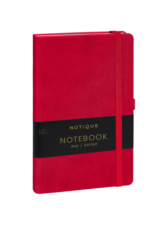 NOTIQUE NOTIQUE Notes Červený, tečkovaný, 13 x 21 cm
