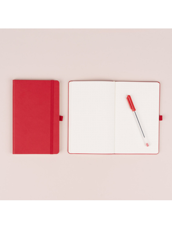 NOTIQUE NOTIQUE Notes Červený, tečkovaný, 13 x 21 cm