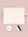 NOTIQUE NOTIQUE Notes Pudrové květy, linkovaný, 13 x 21 cm
