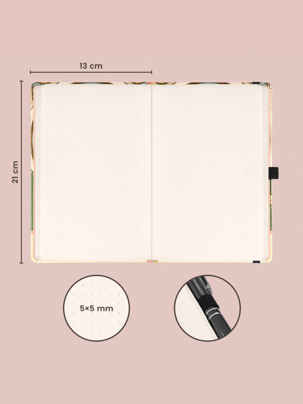 NOTIQUE NOTIQUE Notes Alfons Mucha – Petrklíč, tečkovaný, 13 x 21 cm