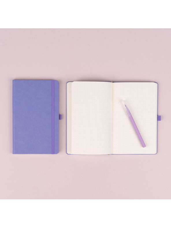 NOTIQUE NOTIQUE Notes Lila, tečkovaný, 13 x 21 cm
