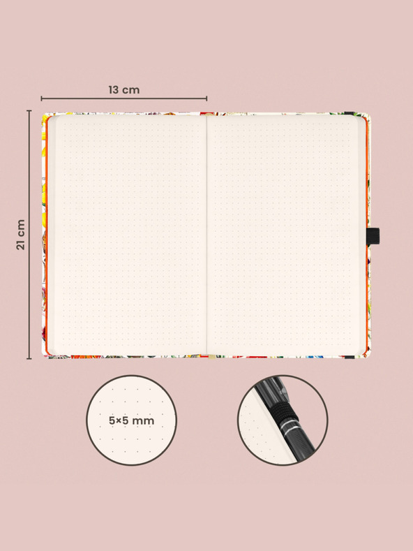 NOTIQUE NOTIQUE Notes Herbář Kateřiny Winterové, tečkovaný, 13 x 21 cm