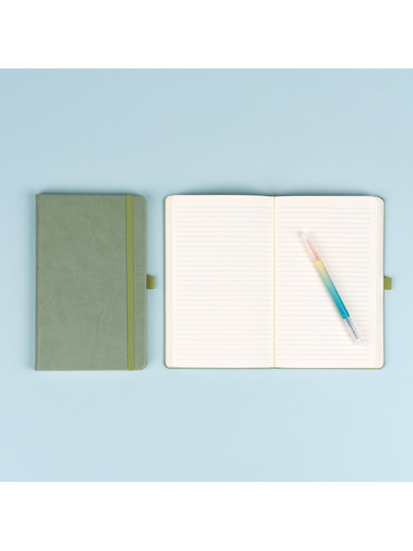 NOTIQUE NOTIQUE Notes Zelený, linkovaný, 13 x 21 cm